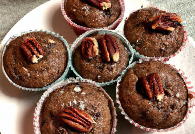 Muffins chocolat et noix de pécan