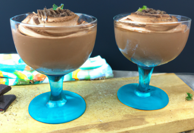 Mousse au chocolat au bon goût de crème