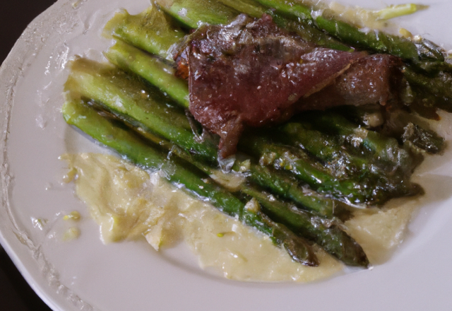 Sauté d'agneau aux asperges