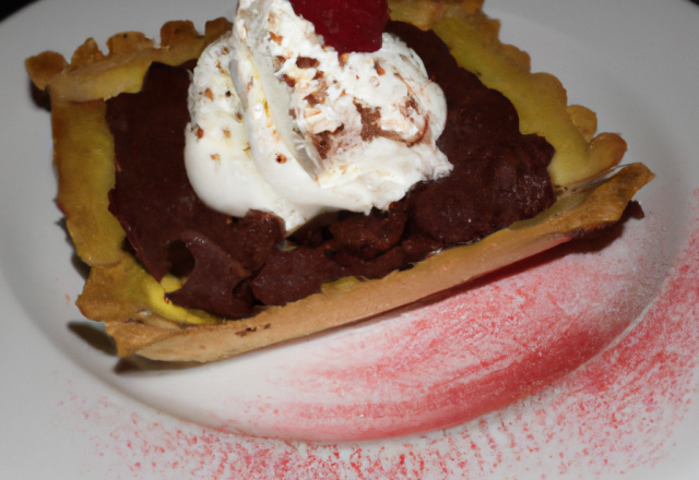 Tarte  framboise et chantilly et sa  pâte sablée au chocolat