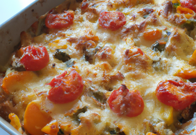 Gratin de légumes à la viande