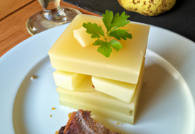 Cantal entre-deux et sa compotée de poires à la gentiane