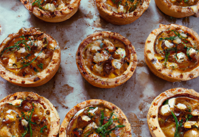 Tartelettes à l'ail et aux pignons de pin