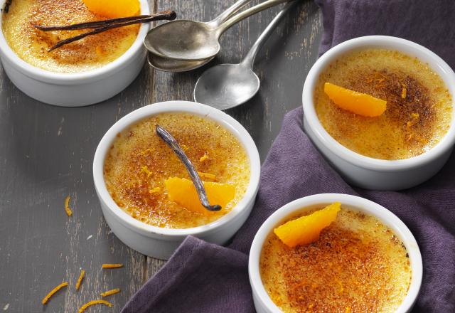 Crème brulée au Carré Frais et aux zestes de clémentine