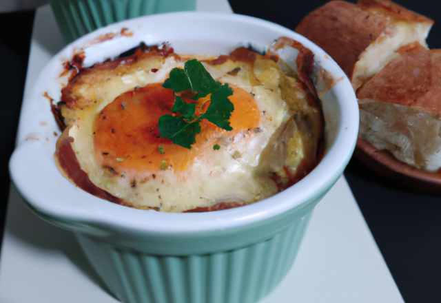 Œufs cocotte gratinés