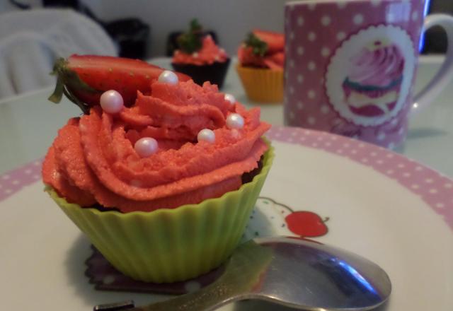 Cupcakes complètement fraise