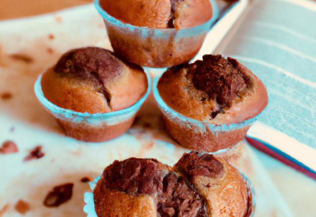 Muffins cœur de Nutella gourmands