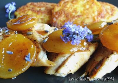 Filets de pintadeau aux abricots à la lavande