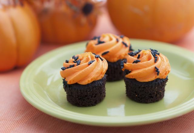 Cupcakes d'Halloween chocolat orange