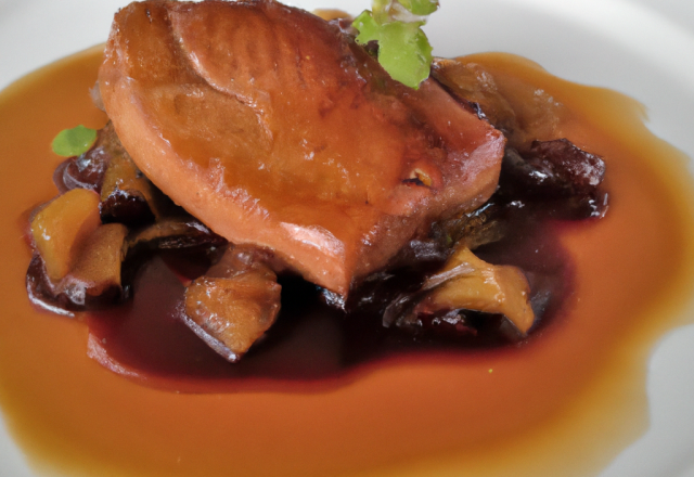 Sauté de chapon sauce foie gras et armagnac