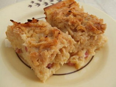 Clafoutis pomme paille aux groseilles