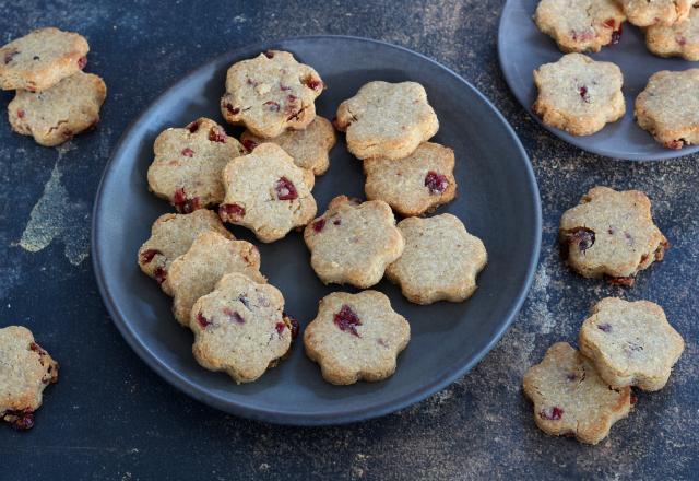 Sablés sans gluten aux cranberries (sans oeufs, sans beurre)