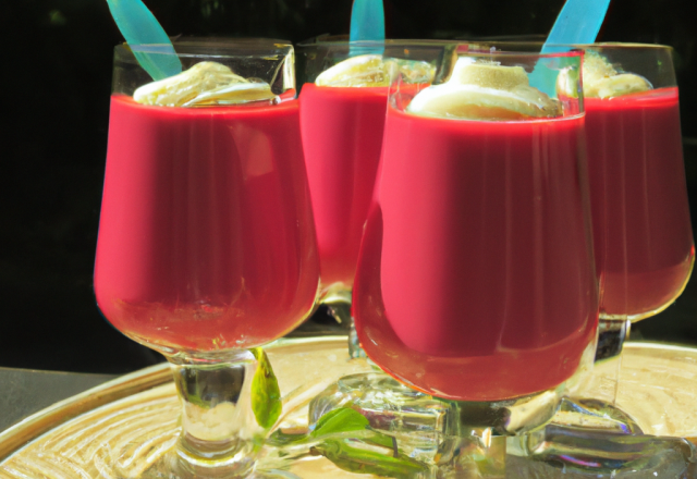 Verrines de mousse aux fruits rouges