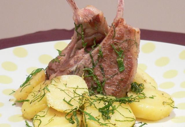 Côtes d'agneau à la plancha en ' chapelure fraîcheur '