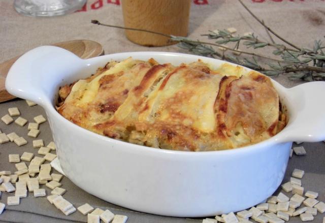 Croziflette au reblochon (tartiflette aux Crozets)