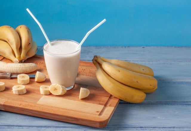 Milk shake à la banane et à la vanille
