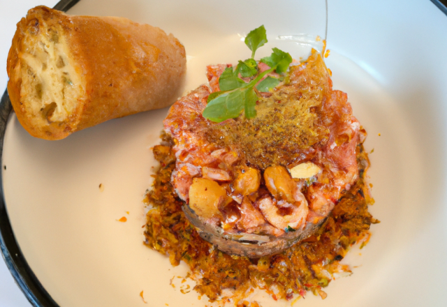 Tartare de langoustine granny et noisettes