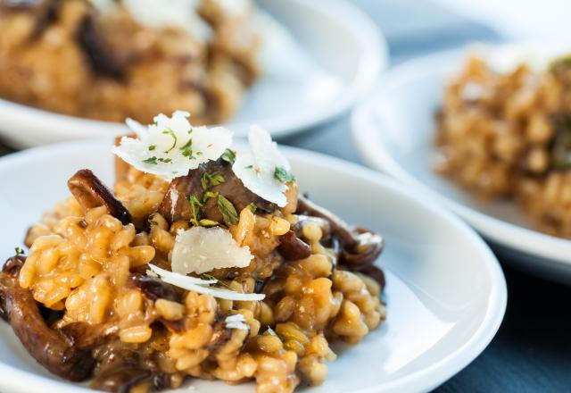 Risotto aux cèpes et copeaux de parmesan