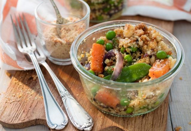 Crumble aux légumes et au quinoa