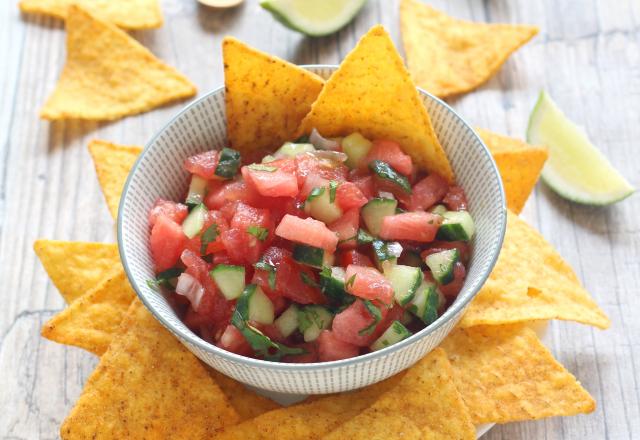 Salsa de tomates, concombre & pastèque