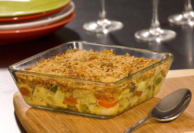 Gratin de légumes du soleil façon crumble