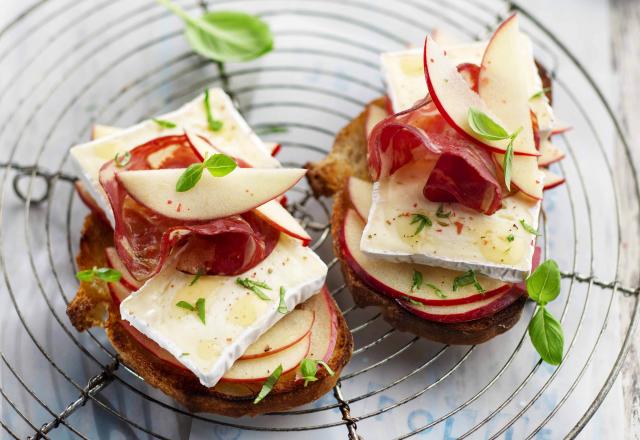 Tartine pommes, coppa et Caprice des Dieux