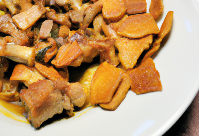 Rôti de porc aux girolles