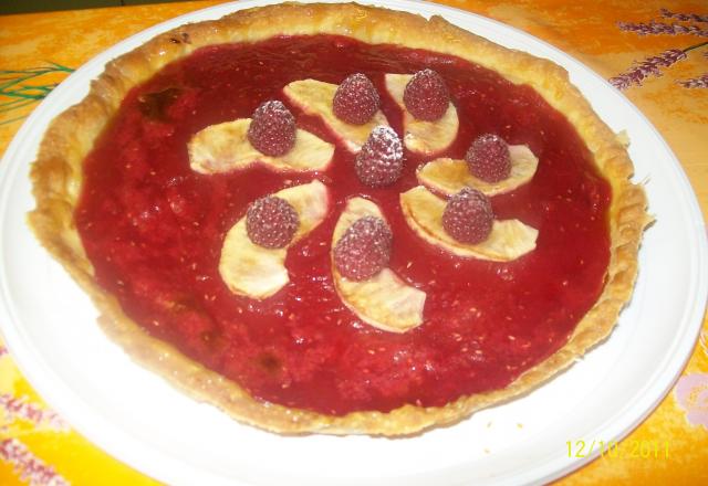 Tarte pomme -framboise