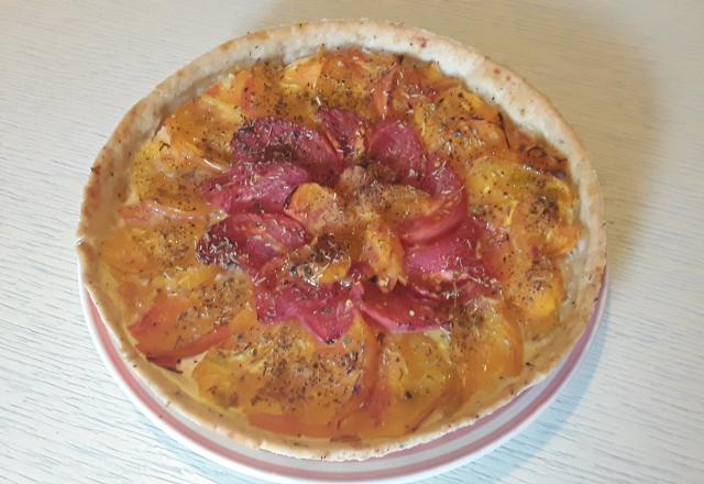 Tarte à la tomate et St-Marcellin à la provençale