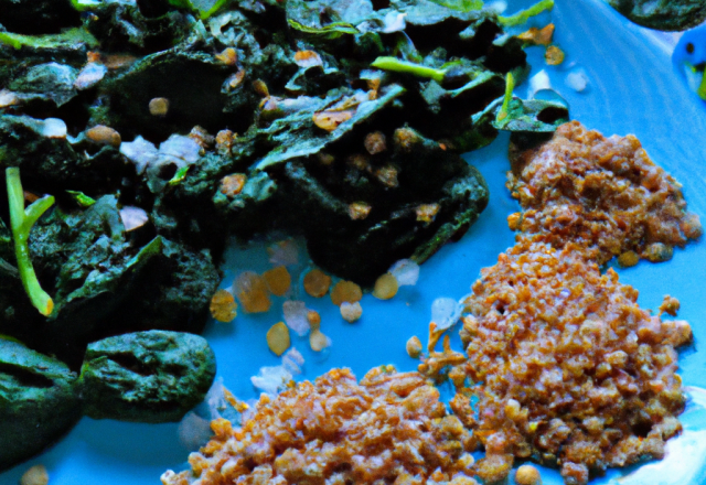 Lentilles, épinards et copeaux de parmesan