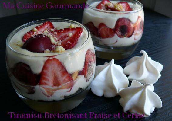 Tiramisu bretonisant fraises et cerises