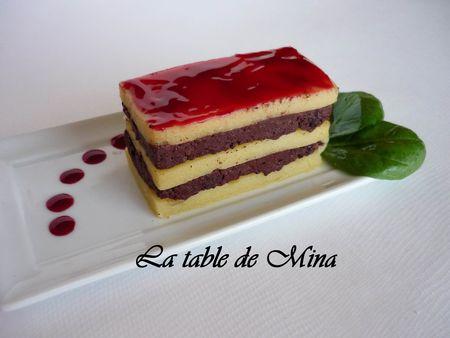 Mille-feuille de gelée de pommes et boudin noir