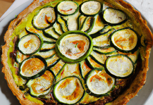 Tarte aux courgettes et au fromage de brebis