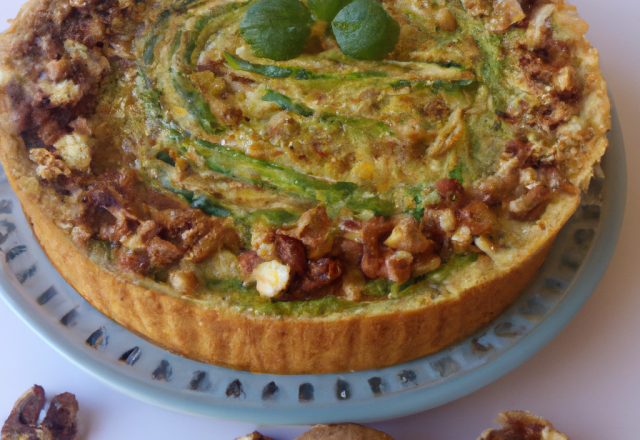 Tourte aux courgettes et noisettes