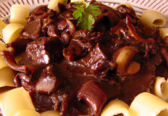 Pâtes au vin