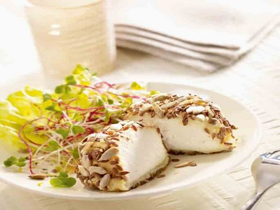 Salade de crottin de chèvre aux graines