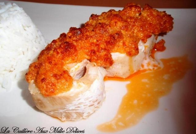 Filet de poisson en crumble de chorizo