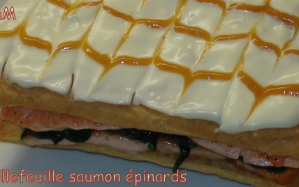 Millefeuille saumon épinards économique