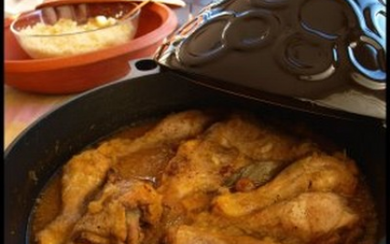 Poulet aux oignons réalisé à la marocaine