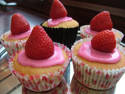 Cupcake à la fraise