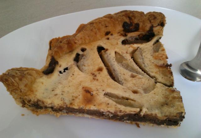 Tarte aux poires poudre d'amande et chocolat noir