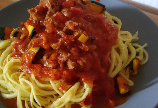 Spaghetti de courgettes à la bolognaise