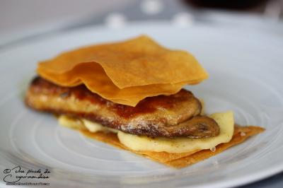 Mille-feuilles de foie gras aux pommes