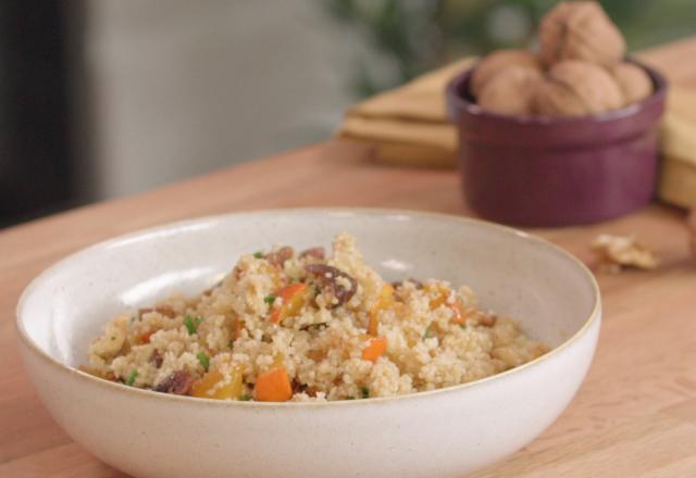 Salade de boulgour au potimarron rôti et Noix de Grenoble AOP