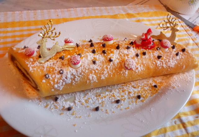 Bûche de Noël aux marrons et spéculoos