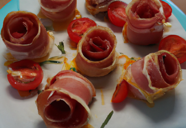 Roulés de jambon à la tomate