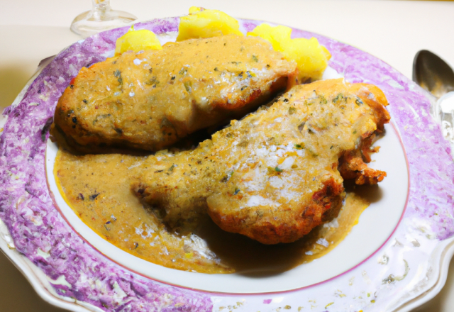 Escalope à la moutarde maison