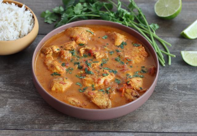 Curry de poulet coco à l'indienne