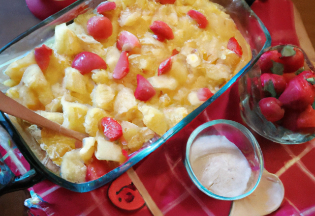 Crumble ananas fraise