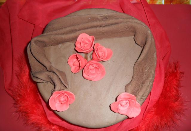 Gâteau rose et chocolat